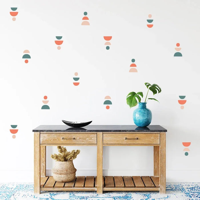 Boho Geometric Wall Decals 20Pcs Minimalist Nursery Stickers