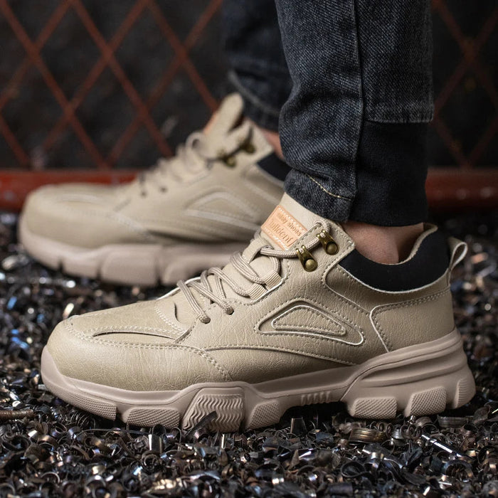 Mens Steel Toe Work Shoes - Anti Smash Anti Puncture Indestructible