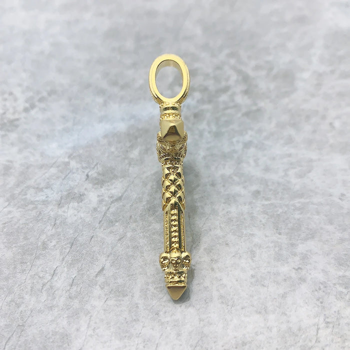 925 Sterling Silver Vintage Skull Cross Pendant Unisex Gift