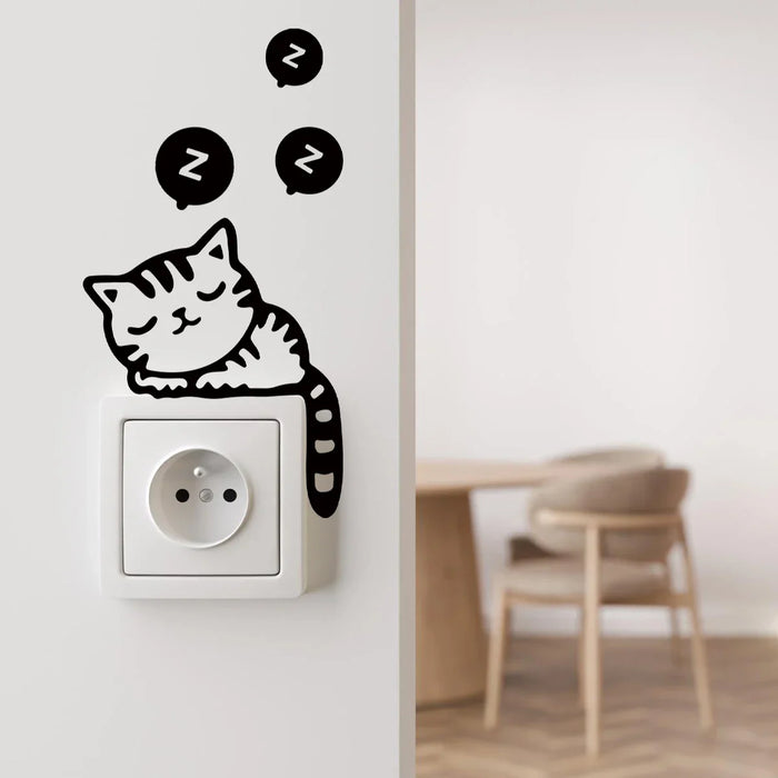 Adorable Cat Switch Sticker For Room Decor