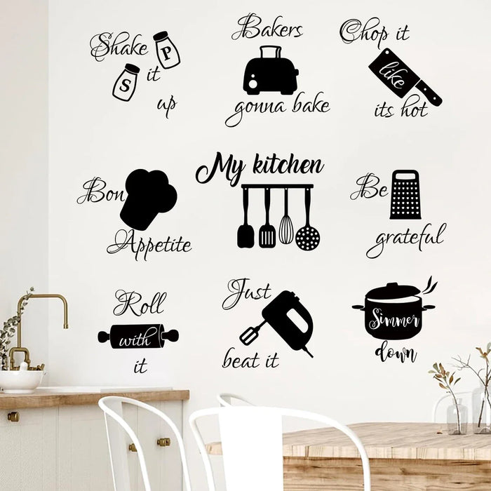 3 Piece Kitchen Pattern Wall Decals For Home Decor