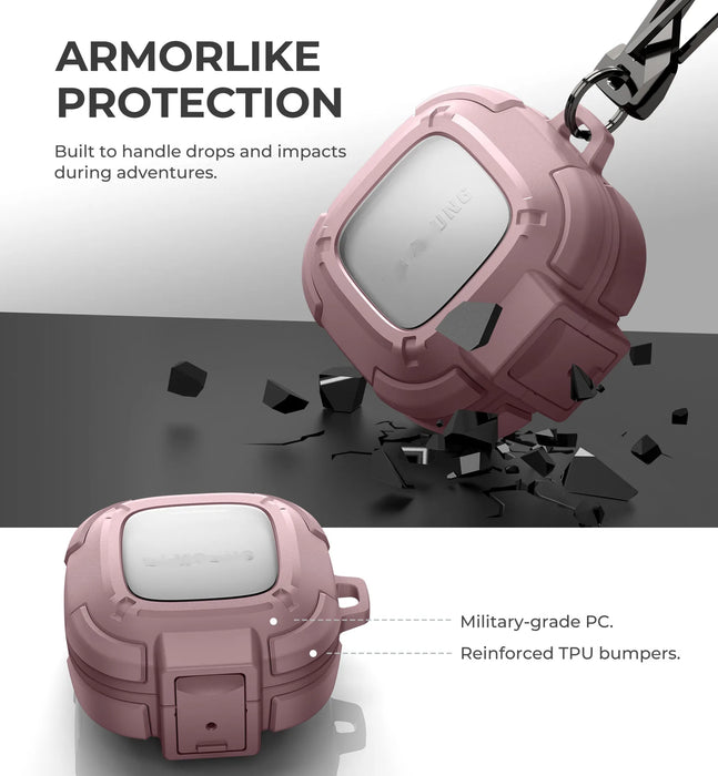 For Samsung Galaxy Buds Fe / Buds 2 Pro / Buds 2 / Buds Pro / Buds Rugged Bumper Shockproof Case With Secure Lock Keychain