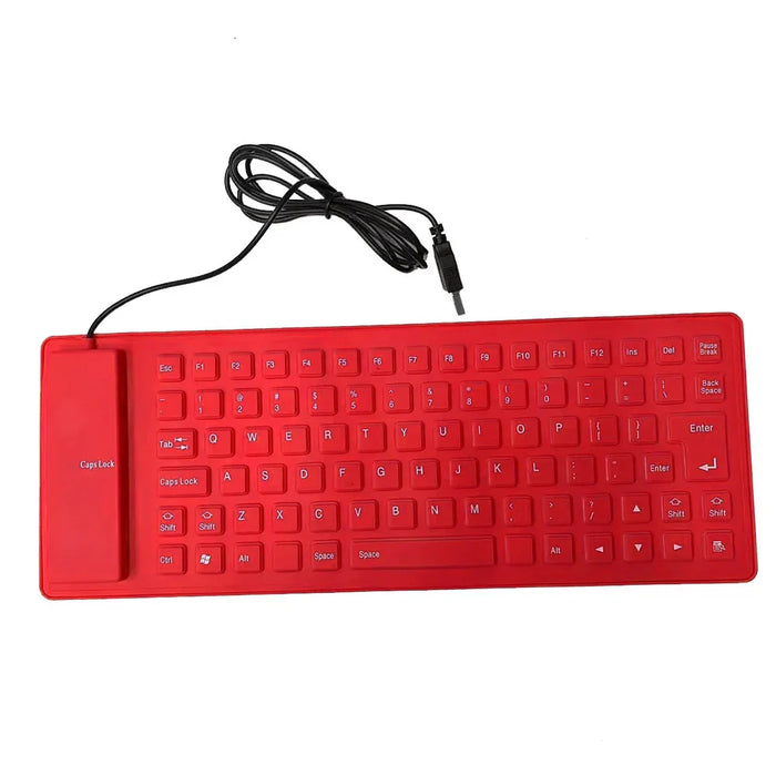 Flexible Waterproof Gaming Keyboard 85 Keys Usb Wired Foldable For Macbook