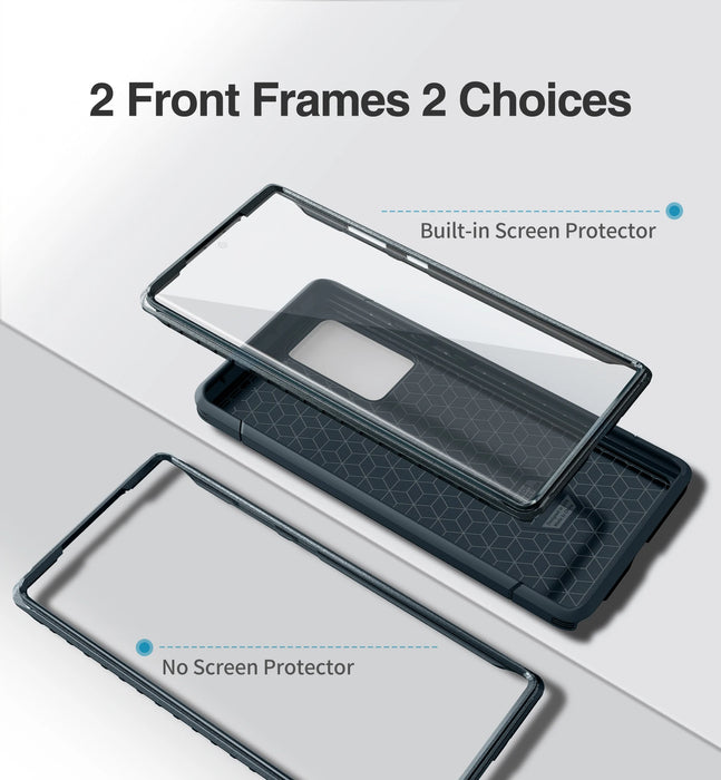 For Samsung Galaxy Note 20 Ultra 6.9 Inch Full-Body Protective Rugged Heavy Duty Shockproof Case 2 Front Frames Protector