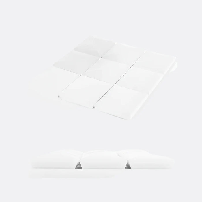 6 / 12 / 24 Pieces Acoustic Foam Panels White Mushroom Wedge Tiles For Soundproofing And Noise Insulation In Home Studios