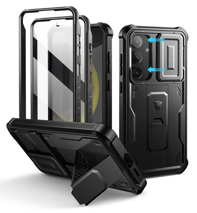 For Samsung Galaxy S24 / S24+ Plus / S24 Ultra Full Body Shockproof Camera Case & Built-In Screen Protector Kickstand