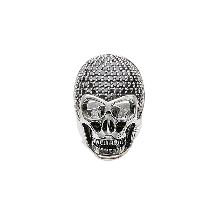 925 Sterling Silver Europe Style Skull Ring Heart Rebel Street Jewelry For Men & Women
