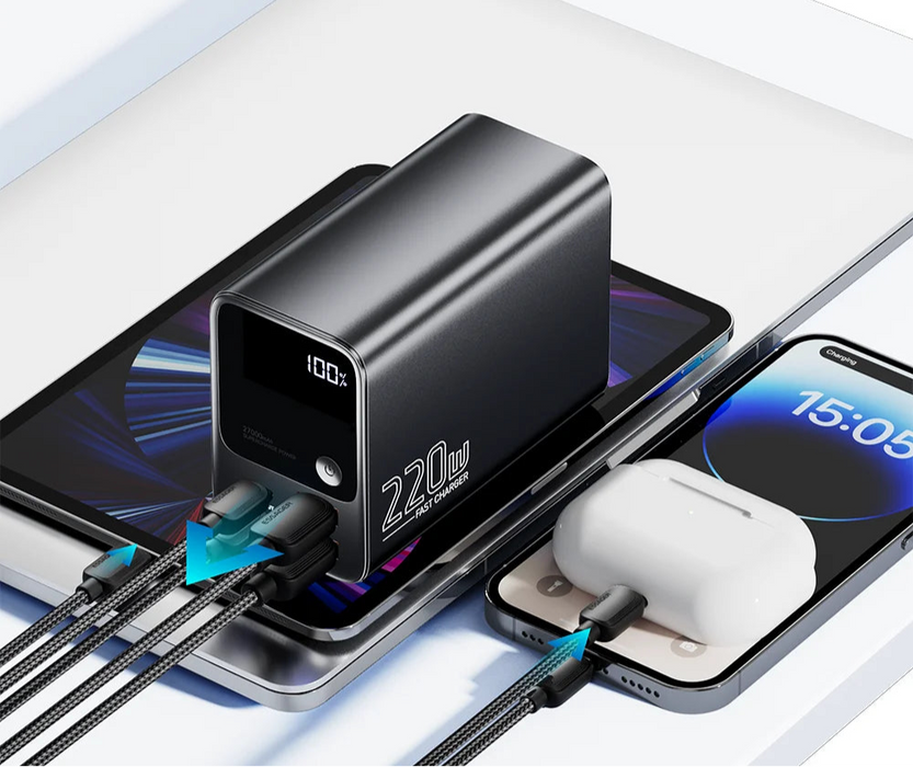 27000Mah Power Bank 100W Pd Qc3.0 Fast Charging External Spare Battery For Iphone 15 / 14 / 13 / 12 Xiaomi Macbook Air Laptop