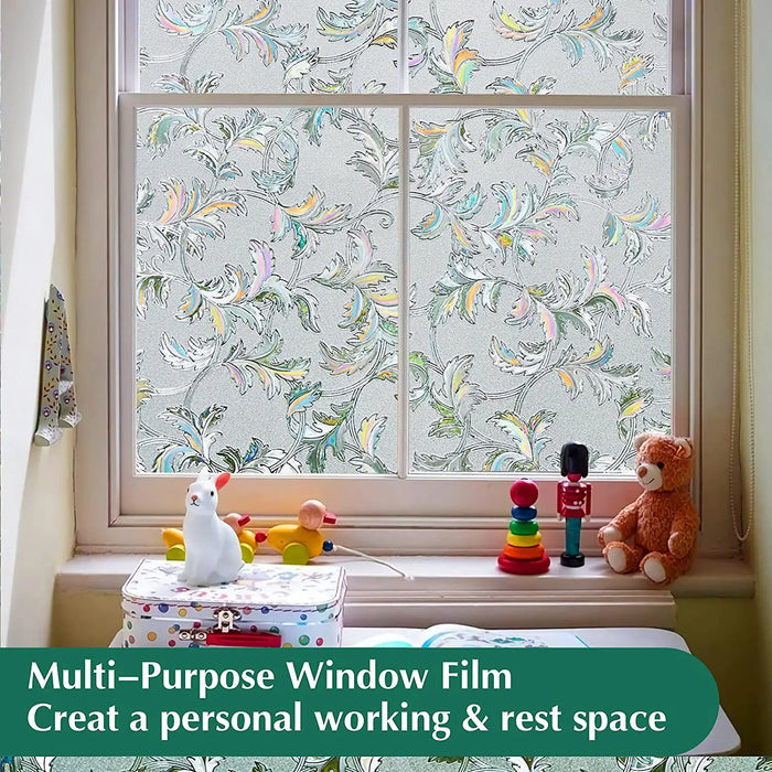 Decorative Window Film - Uv Blocking Static Cling Non-Adhesive - Pebble Design