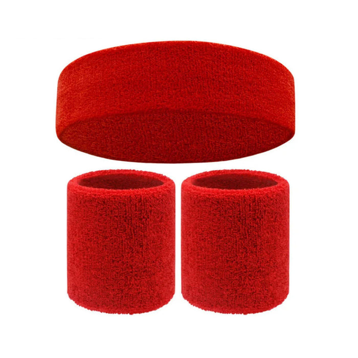 Moisture Wicking Sweatband Set Headband & Wristband Combo