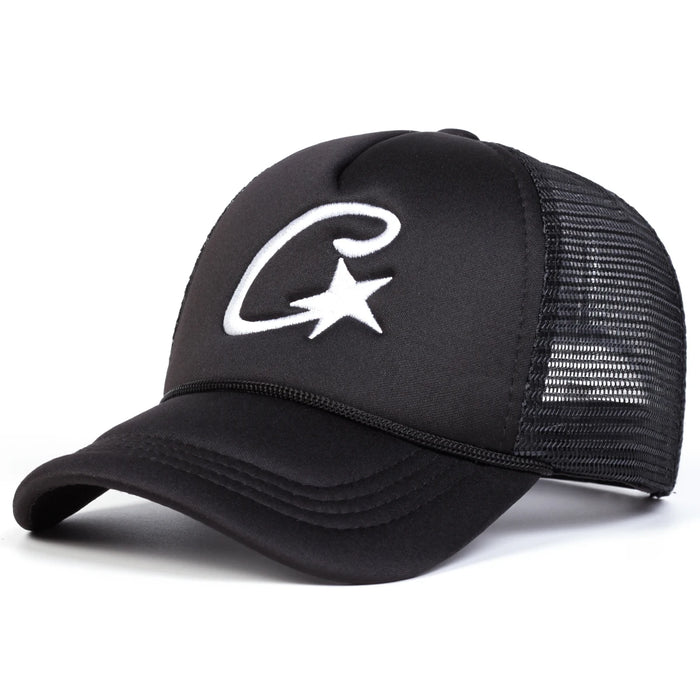 Unisex C Letter Pentagram Embroidery Baseball Cap Adjustable Sun Hat