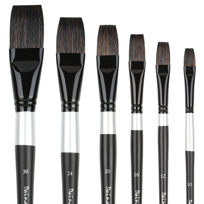 Professional Flat Watercolour Brush Set