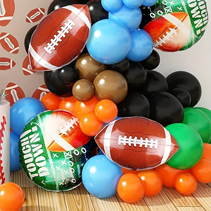 120Pcs Rugby Balloon Wreath Arch Kit Sports Themed Party Birthday Celebration Decor Upholstery Decorating Supplies