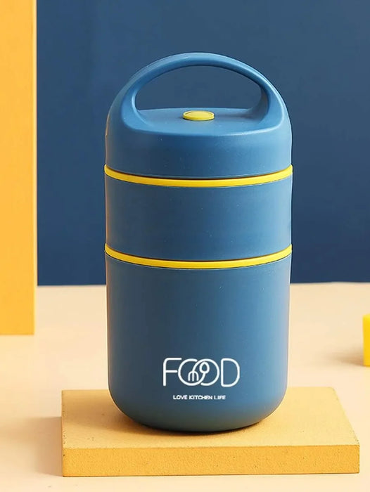 Small Stainless Steel Lunch Box With Double Layer Design And Handle Perfect For Students And As A Christmas Gift