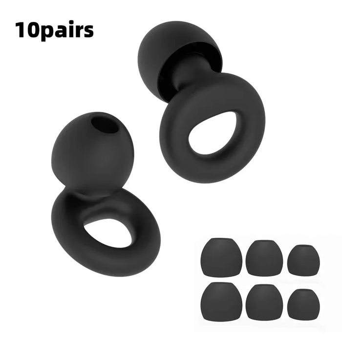 Soft Reusable Ear Plugs For Sleep Swim Work Noise Reduction