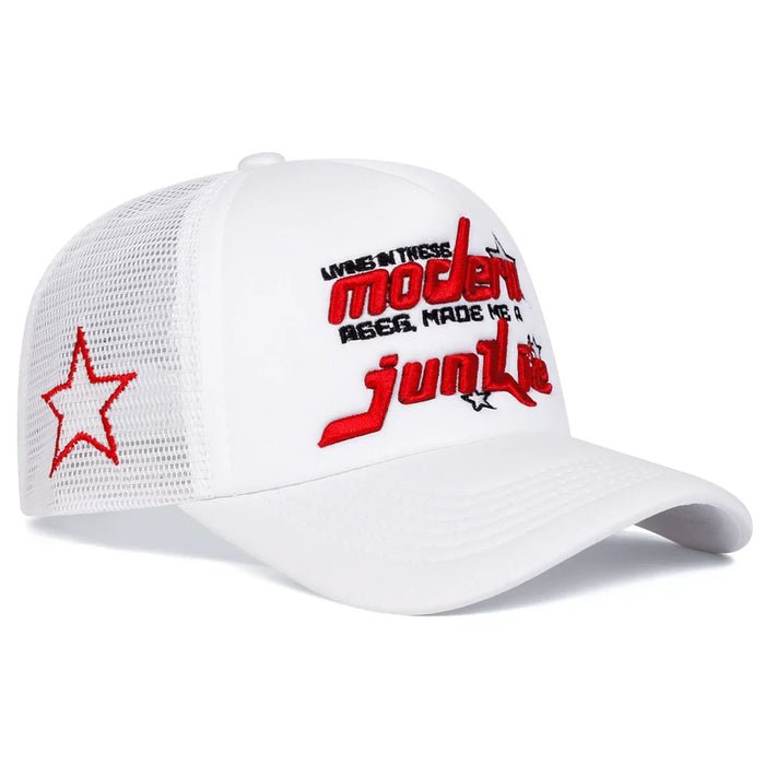 Modern Junkie Embroidered Baseball Cap Adjustable Sun Hat