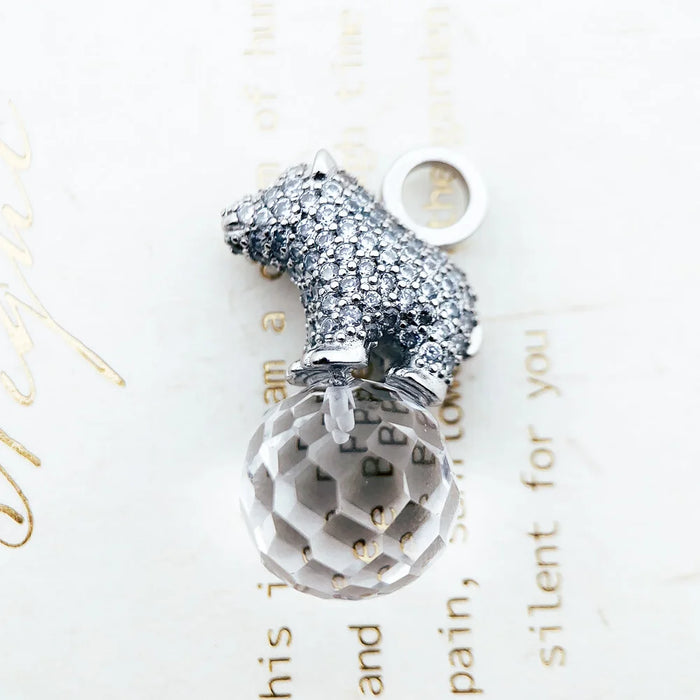 925 Sterling Silver Polar Bear Pendant Winter Fashion For Women