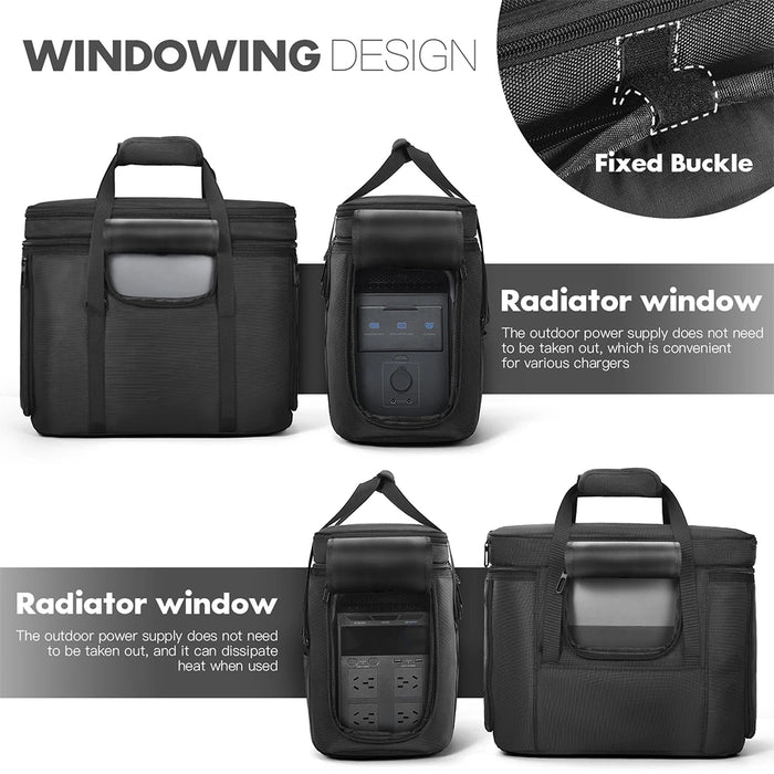 Portable Carry Bag Waterproof Power Supply Travel Storage Bag Power Station Bag For Ecoflow Delta 3 Plus / Solar Generator Delta