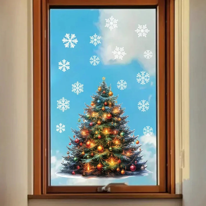 Christmas Tree Snowflake Wall Stickers For Kids Room Decor