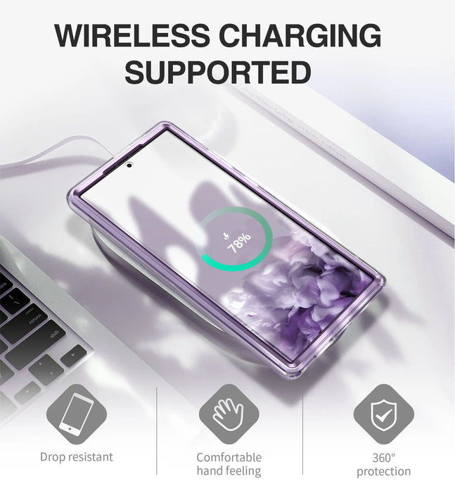 For Samsung Galaxy S23 Ultra 6.8 Inch Dual-Layer Protection Shockproof Rugged Bumper Case With Built-In Screen Protector