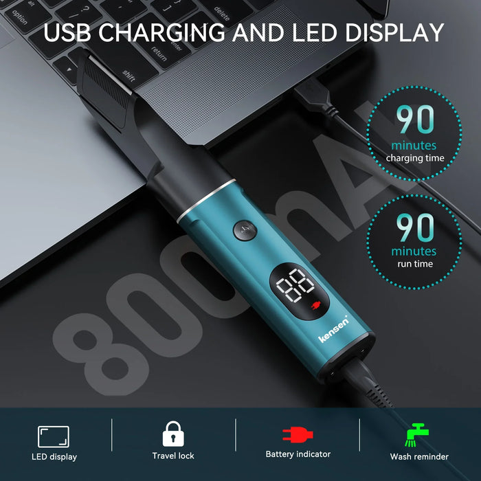 3-In-1 Electric Hair Trimmer For Men Waterproof Hair Clipper For Barber