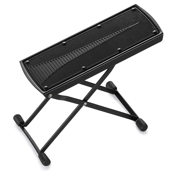 Adjustable Guitar Footrest Pedal Non Slip Rubber Pad 4 / 6 Position Height Foldable Accessories