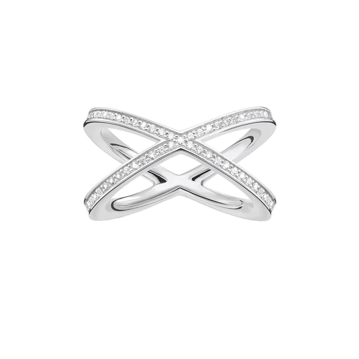 925 Sterling Silver Minimalist Graphic Design Ring European Fine Jewelry For Women Classic