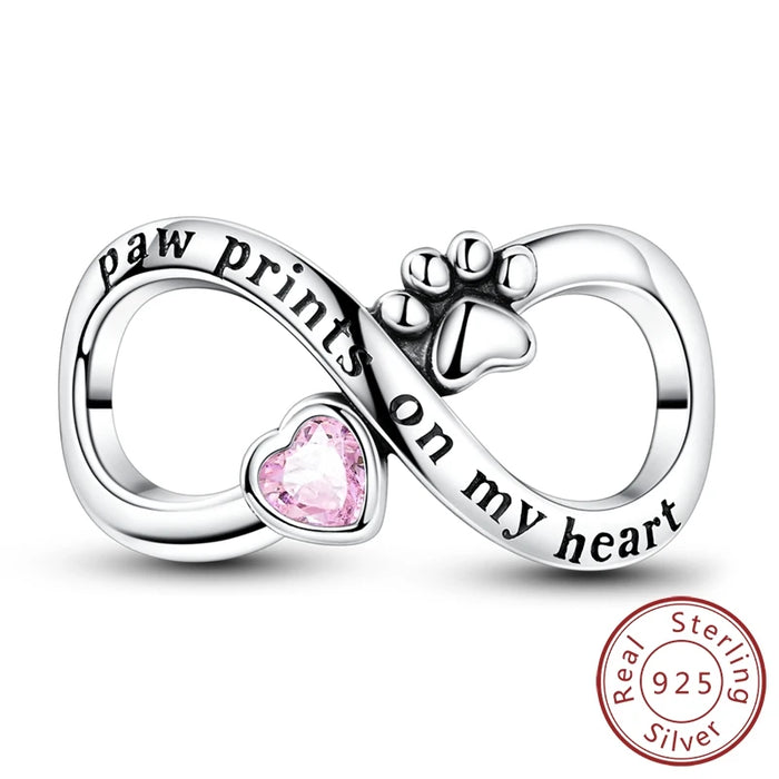 925 Sterling Silver Eternal Claw Love Charm Pendant Fits Bracelet Women Diy Party