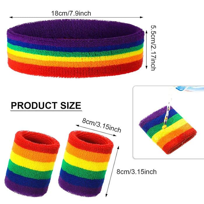 Moisture Wicking Sweatband Set Headband & Wristband Combo