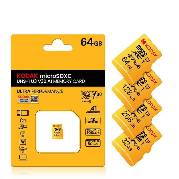 Kodak 32 256gb Micro Sd Card For Phone Pc Camera Game Switch