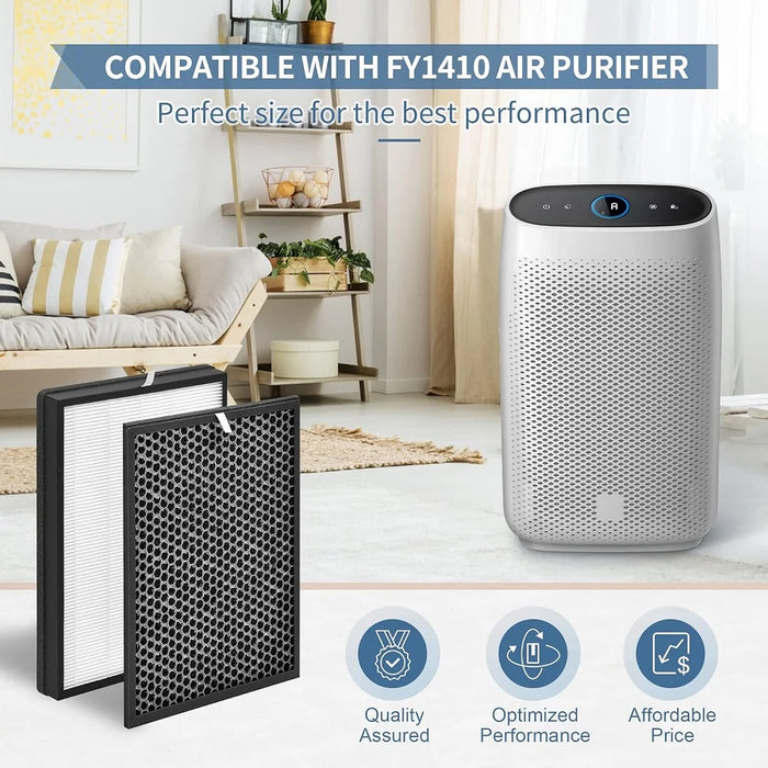 1 Set Fy1410 / Fy1413 True Hepa Filter And Activated Carbon Filter Compatible With Philips Air Purifier Ac1215 / 1213 / 1212 / 1216