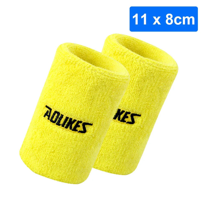 Pair of Moisture Wicking Sports Wristbands For Men & Women Tennis Basketball Running