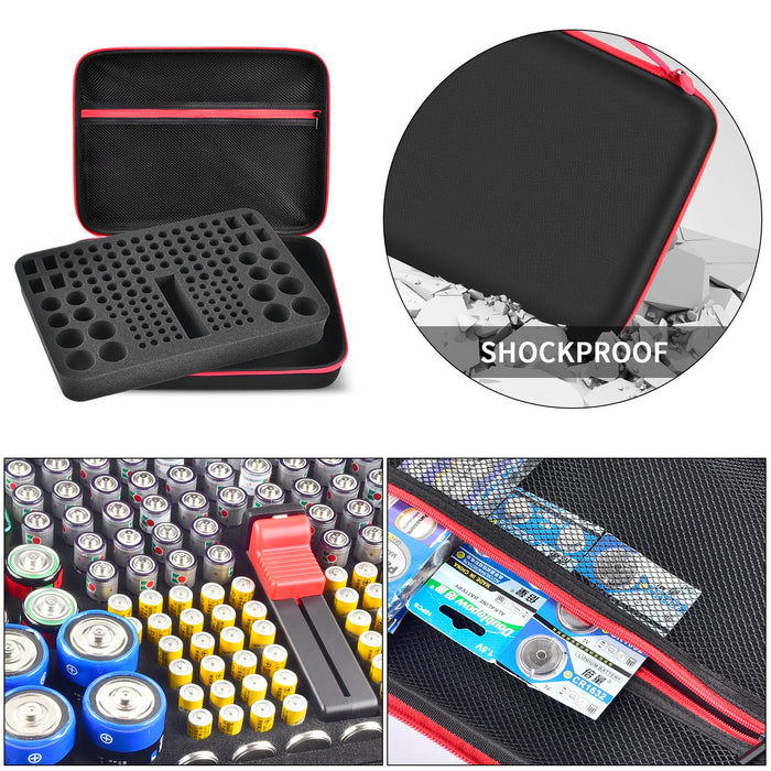 Battery Storage Case Tester Organize Batteries In Garage