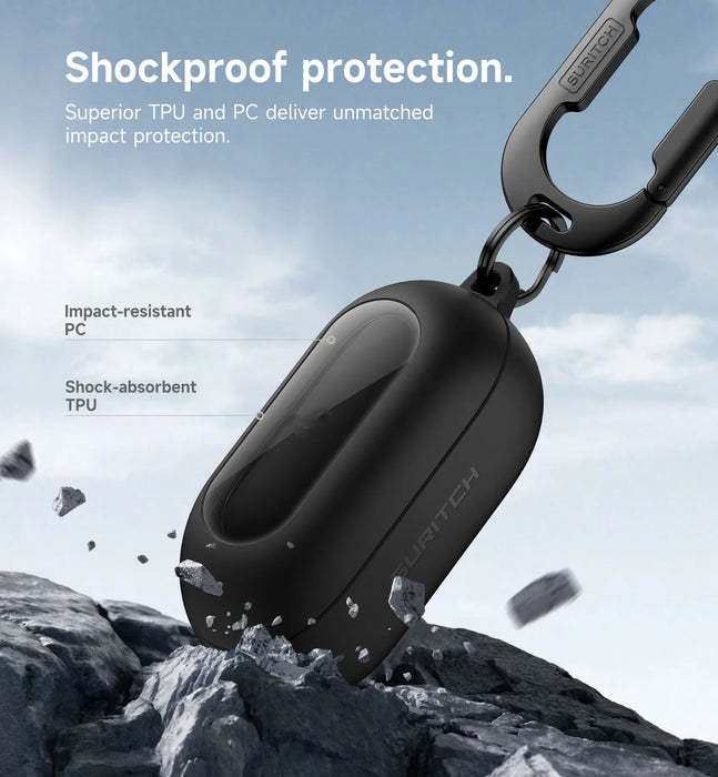 For Beats Solo Buds 2024 Magnetic Protective Case With Carabiner & Keyring