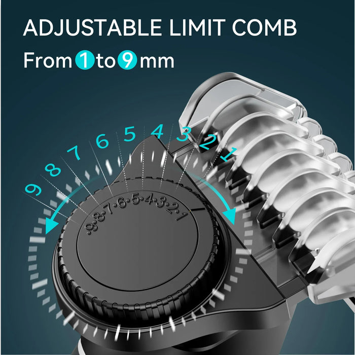 3-In-1 Electric Hair Trimmer For Men Waterproof Hair Clipper For Barber