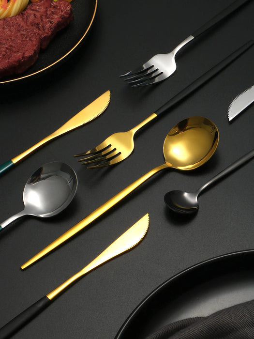 30 Piece Stainless Steel Cutlery Set For Dining Banquets