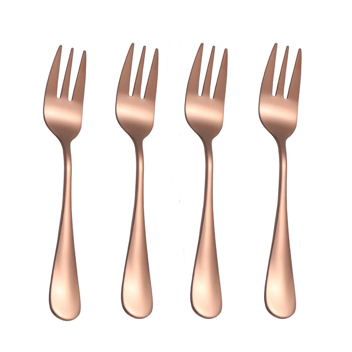 4 Piece Fruit & Dessert Fork Set For Delicate Cakes