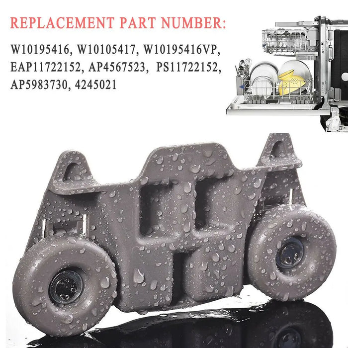 4 Pieces Dishwasher Wheels Lower Rack W10195416 W / 1.59 Inch Diameter Wheels Ps11722152 Ap5983730