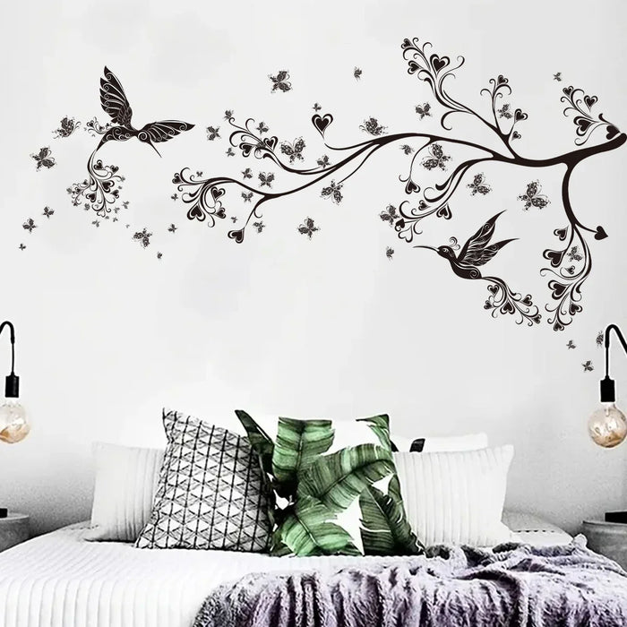 Silhouette Branches & Birds Wall Stickers Bedroom & Living Room Decor