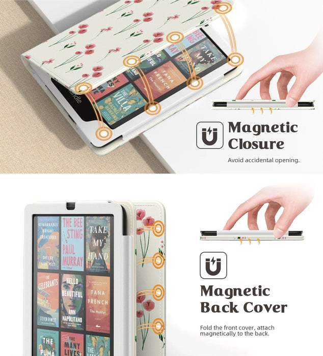 For 7 Inch / 6.8 Inch Kindle Paperwhite 12Th / 11Th Gen-2024 / 2021 And Kindle Coloursoft Signature Edition Slim Pu Shell Case