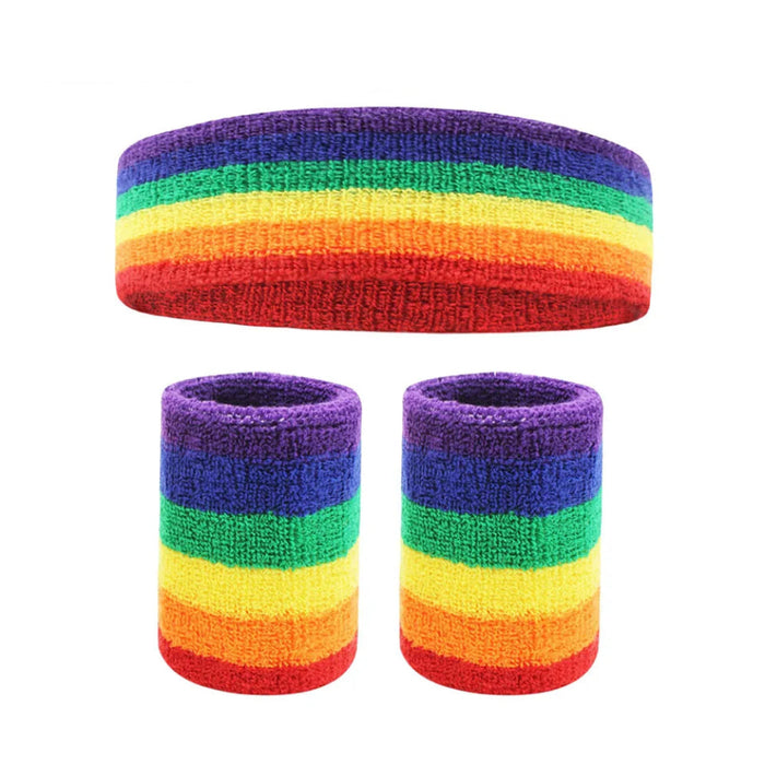 Moisture Wicking Sweatband Set Headband & Wristband Combo