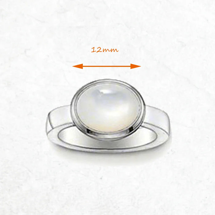 925 Sterling Silver White Oval Stone Ring Jewelry For Women