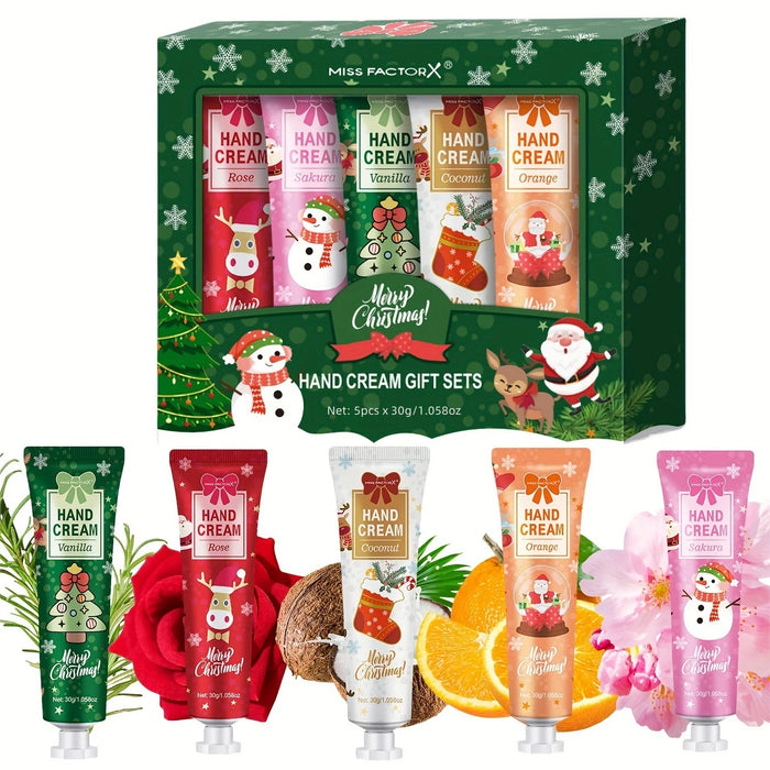 5 Piece Christmas Hand Cream Set For Women