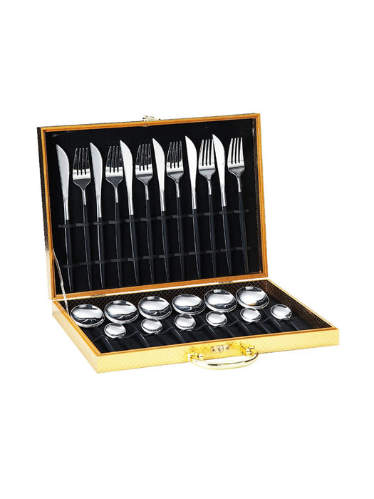 24 Piece High Grade Stainless Steel Tableware Set In Gift Box