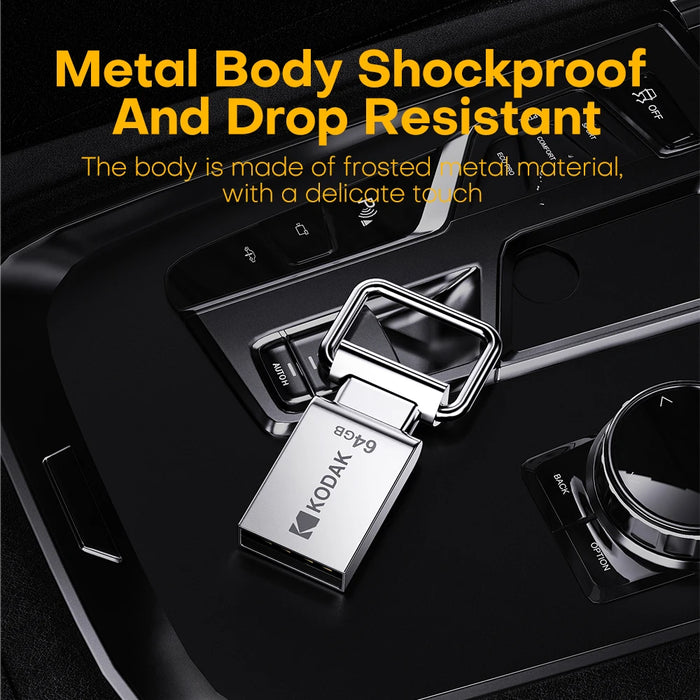 Kodak High Speed 32gb / 64gb / 128gb USB 2.0 Flash Drive Metal Key Ring Design