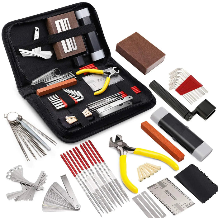 25 Piece Guitar Repair Kit With Carry Bag Ideal For Music Lovers & String Instrument Enthusiasts
