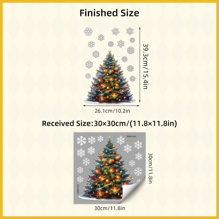 Christmas Tree Snowflake Wall Stickers For Kids Room Decor