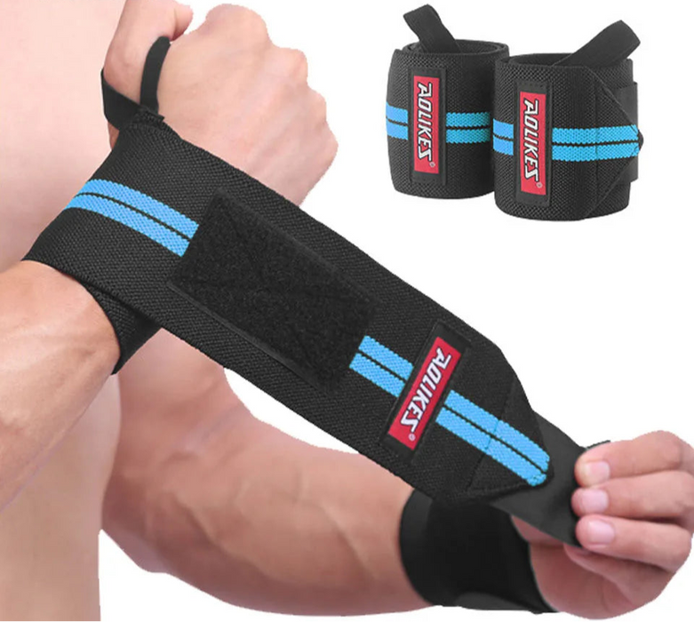 Pair of Weight Lifting Wrist Support Straps Gym Training Brace