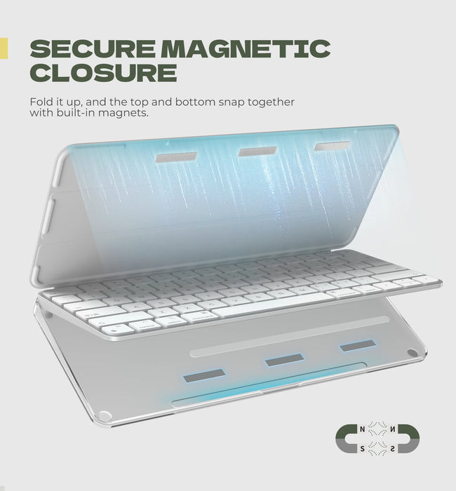 For Apple Magic Keyboard Hard Dust-Proof Protective Leather Keyboard Travel Storage Case With Touch Id / Lock Key