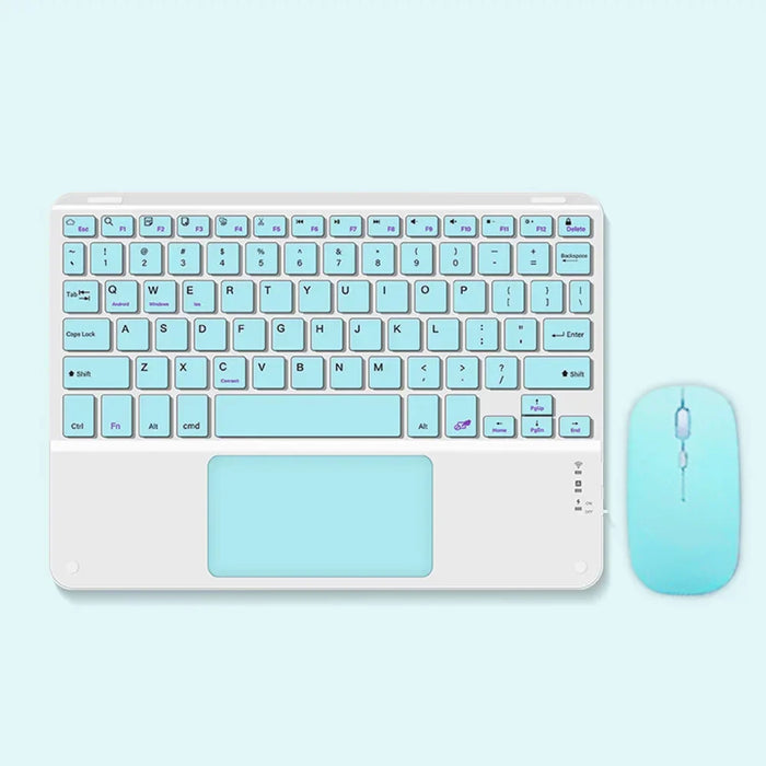 Universal Wireless Keyboard With Touchpad For Ipad Android Windows Silent & Compact